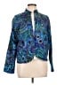 Chico's 100% Silk Paisley Blue Silk Blazer Size Lg (2) - photo 1