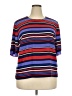 Kasper A.S.L. 100% Polyester Purple Short Sleeve Top Size 18 - photo 1