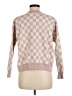 T Tahari Checkered-gingham Pink Pullover Sweater Size M - photo 2
