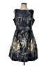 Jessica Howard Print Blue Cocktail Dress Size 12 (petite) - photo 1