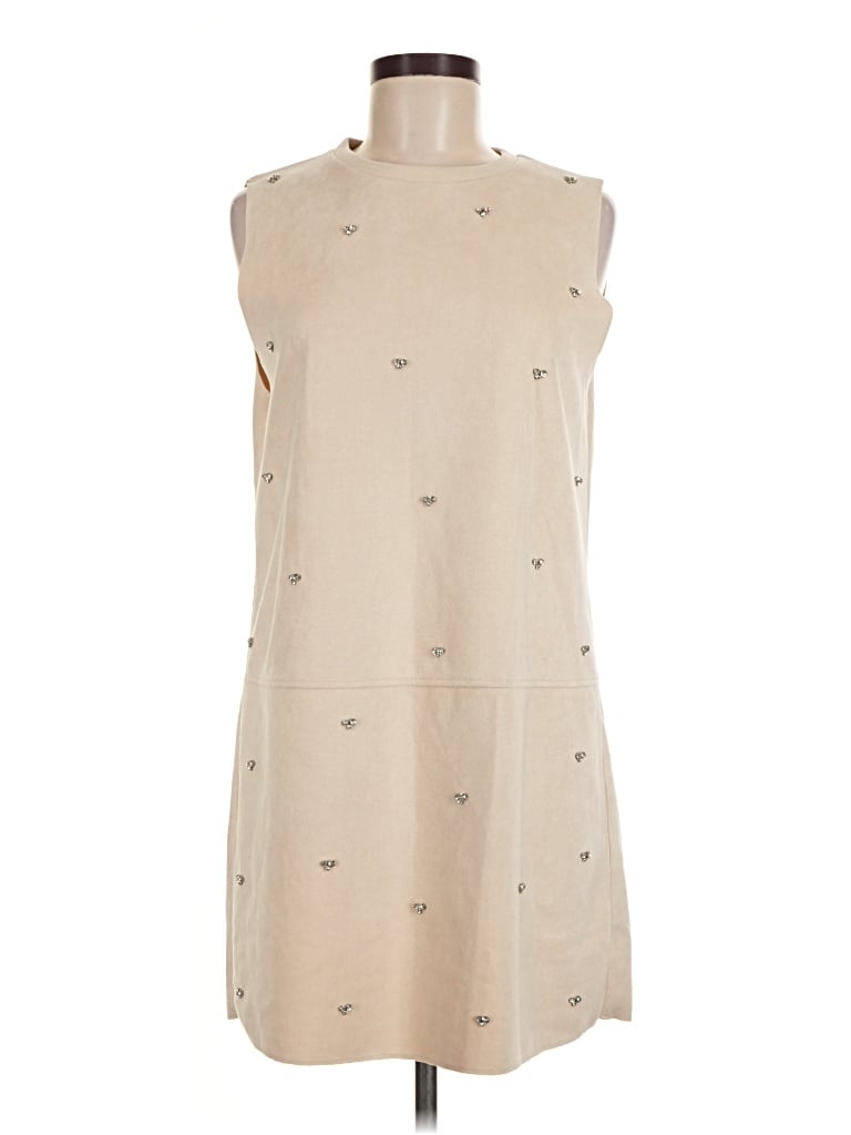 Pre-owned Zara Casual Dress In Tan