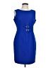 Calvin Klein Solid Blue Cocktail Dress Size 12 (petite) - photo 1