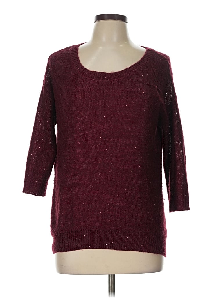 Pre-owned A.n.a. A New Approach Pullover Sweater In Burgundy