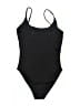 Unbranded Solid Black One Piece Swimsuit Size S - photo 2