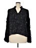 Evereve 100% Polyester Black Long Sleeve Blouse Size XL - photo 1