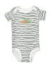 Huggies Stripes White Short Sleeve Onesie 0-3 MO / 3 MO - photo 1