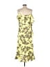 DKNY 100% Polyester Tropical Yellow Casual Dress Size 10 - photo 2