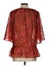 DR2 100% Polyester Red 3/4 Sleeve Blouse Size L (estimated) - photo 2