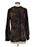 Larry Levine 100% Polyester Paisley Burgundy Long Sleeve Blouse Size S - photo 1