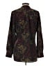 Larry Levine 100% Polyester Paisley Burgundy Long Sleeve Blouse Size S - photo 2