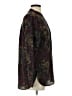 Larry Levine 100% Polyester Paisley Burgundy Long Sleeve Blouse Size S - photo 4