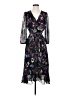 NY Collection 100% Polyester Floral Black Cocktail Dress Size S - photo 1
