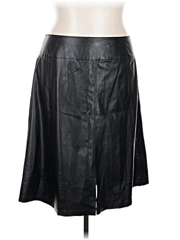 ELOQUII Faux Leather Skirt (view 1)