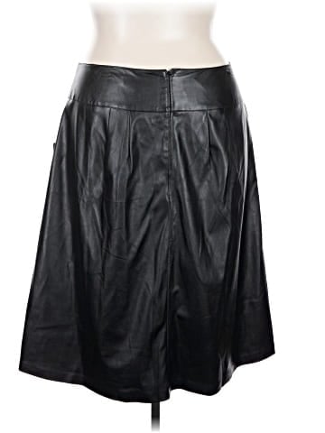ELOQUII Faux Leather Skirt (view 2)