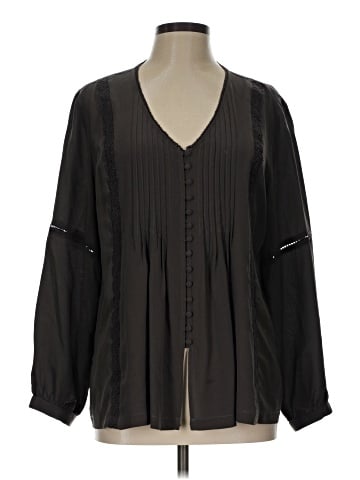 Soft Surroundings Long Sleeve Silk Top (view 1)