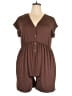 Merokeety Solid Brown Romper Size XXL - photo 1