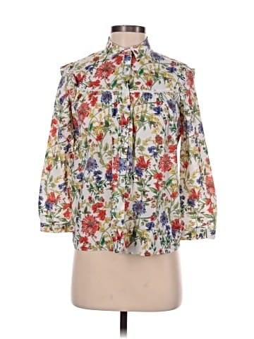 Zara Basic 3/4 Sleeve Blouse (view 1)