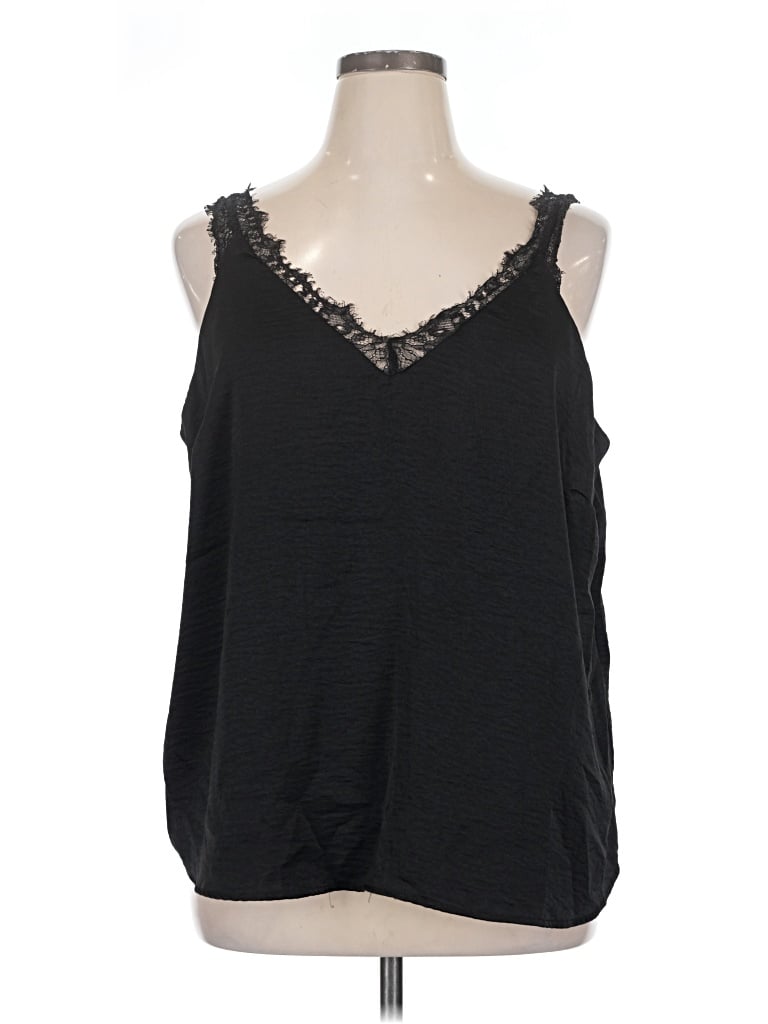 Pre-owned Black Tape_ Sleeveless Top Black Sweetheart Neckline Tops