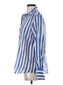 MNG Stripes Blue Long Sleeve Blouse Size 4 - photo 5
