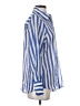 MNG Stripes Blue Long Sleeve Blouse Size 4 - photo 4