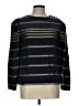 Albert Nipon Black Blue Long Sleeve Top Size 10 - photo 1