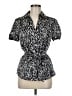 Cato Animal Print Black Short Sleeve Blouse Size M - photo 1