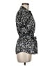 Cato Animal Print Black Short Sleeve Blouse Size M - photo 4