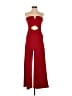 Express Solid Red Jumpsuit Size S - photo 1