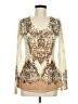 Cache Gold Long Sleeve Blouse Size M - photo 1