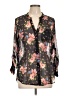 Kut from the Kloth 100% Polyester Floral Black 3/4 Sleeve Blouse Size L - photo 1
