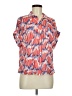 Westbound 100% Rayon Print Orange Short Sleeve Blouse Size M (petite) - photo 1