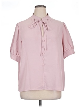 Shein Curve Short Sleeve Blouse