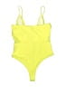 Bebe Solid Yellow Bodysuit Size L - photo 2
