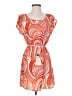 XXI 100% Polyester Paisley Orange Casual Dress Size S - photo 1