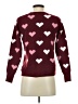 Time and Tru Hearts Burgundy Pullover Sweater Size S - photo 2