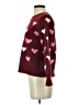 Time and Tru Hearts Burgundy Pullover Sweater Size S - photo 5