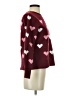 Time and Tru Hearts Burgundy Pullover Sweater Size S - photo 4