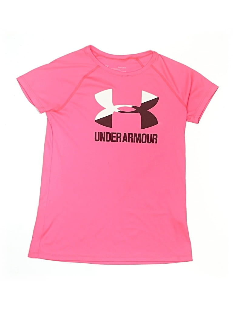 Pre-owned Under Armour Kids' Short Sleeve T-shirt In Pink