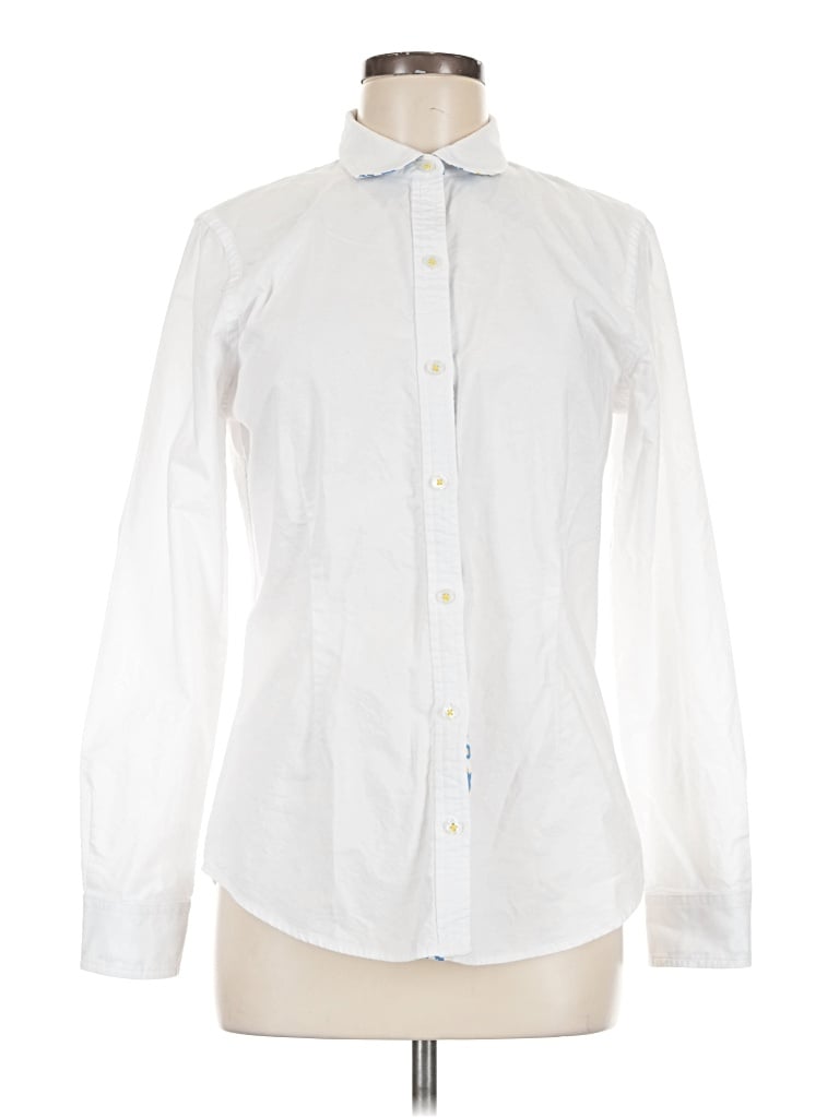 Pre-owned C. Wonder Long Sleeve Button Down Shirt In White