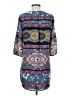 Assorted Brands 100% Polyester Paisley Blue Casual Dress Size S - photo 2