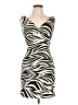 En Focus Studio Animal Print Ivory Cocktail Dress Size 4 - photo 1