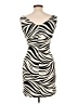 En Focus Studio Animal Print Ivory Cocktail Dress Size 4 - photo 2