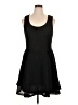 Just Fab 100% Polyester Solid Black Casual Dress Size XL - photo 1