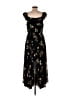Shein 100% Polyester Floral Black Casual Dress Size 8 - 10 - photo 2