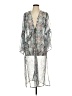 Kendall & Kylie 100% Polyester Silver Kimono Size L - photo 1