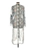 Kendall & Kylie 100% Polyester Silver Kimono Size L - photo 2