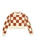 Max Studio Checkered-gingham Orange Pullover Sweater Size 4 - photo 1