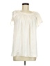 Ann Taylor LOFT 100% Polyester Ivory Short Sleeve Blouse Size M - photo 1