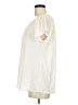 Ann Taylor LOFT 100% Polyester Ivory Short Sleeve Blouse Size M - photo 5