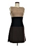 La Belle Color Block Brown Cocktail Dress Size 7 - photo 1